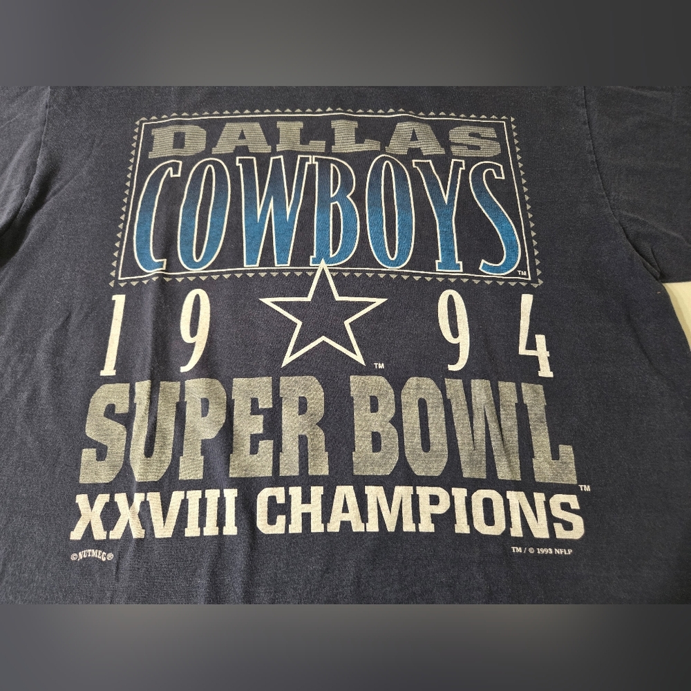 Vintage Dallas Cowboys Super Bowl XXVII 1993  blue & red graphic t-shirt